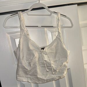 Wild Fable White Smocked Top